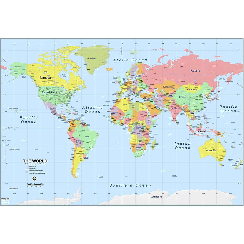 Simple World Wall Map แผนที่โลก วอลล์เปเปอร์โทรศัพท์ HD