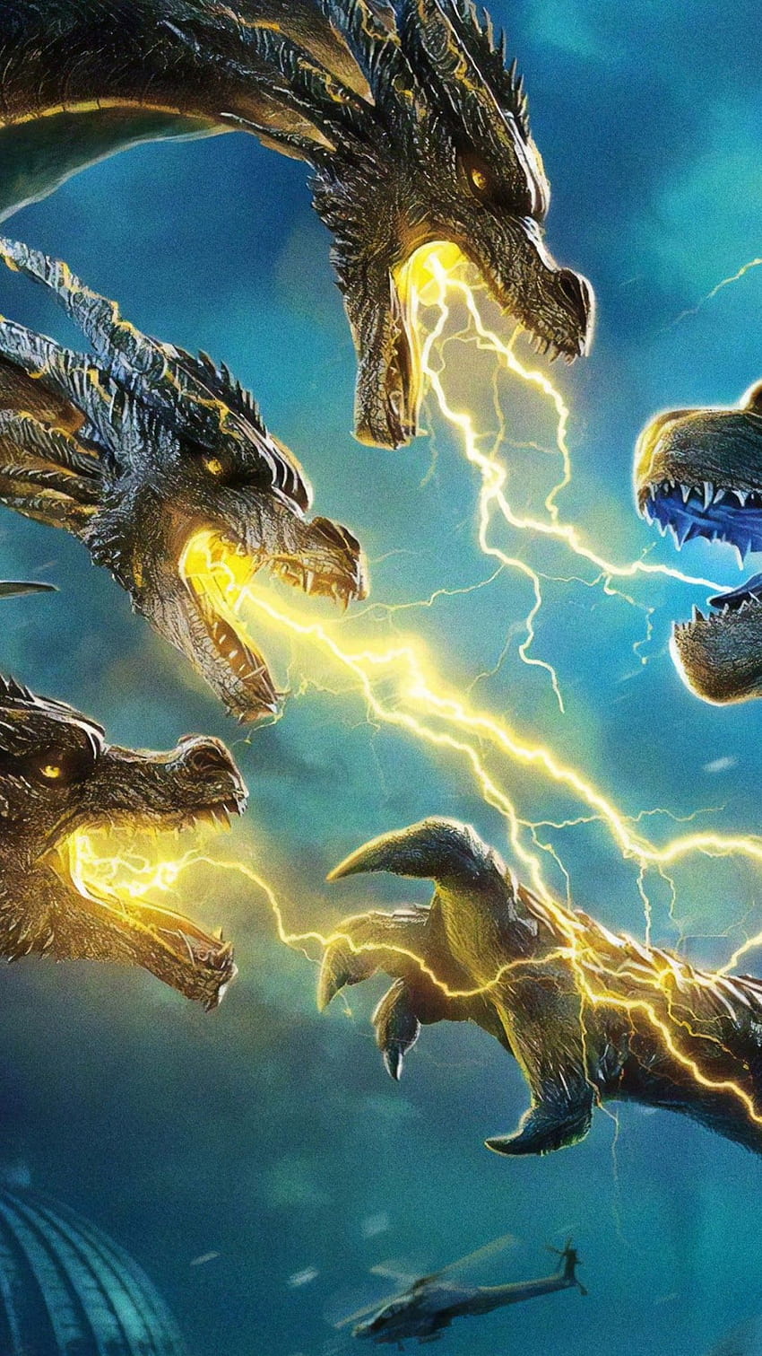 Godzilla vs. King Ghidorah Rey de los monstruos fondo de pantalla del teléfono