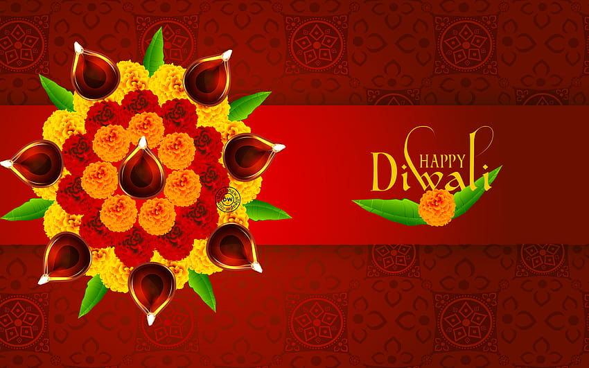happy diwali rangoli HD wallpaper