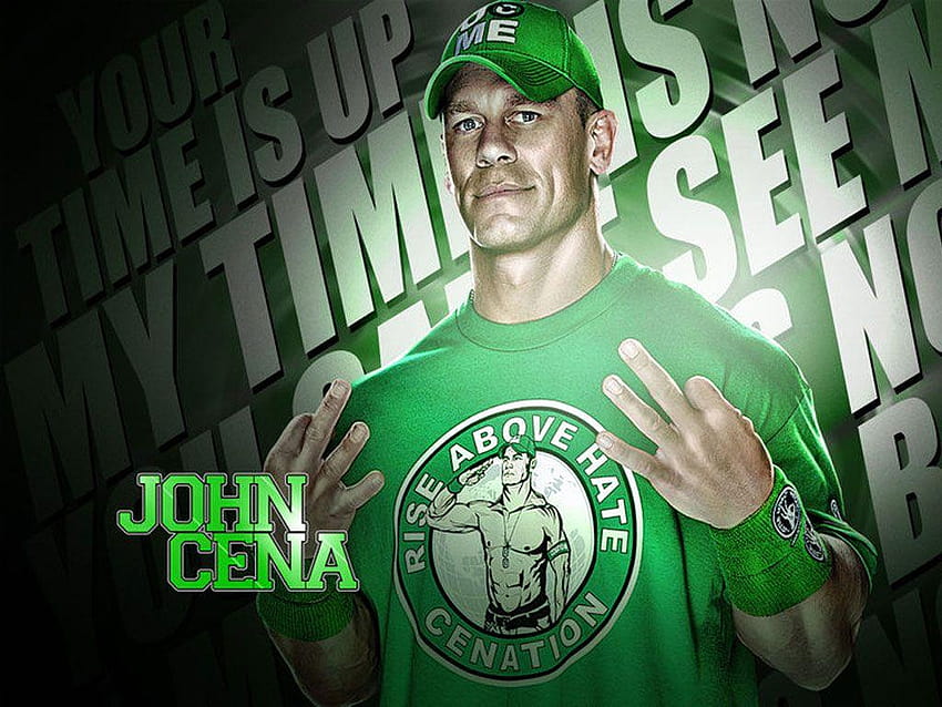 Wwe John Cena Green, John Cena gib niemals Grün auf HD-Hintergrundbild