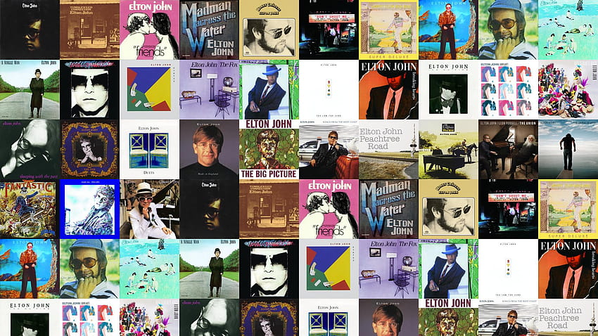 Kolase Album Elton John, kolase album Wallpaper HD