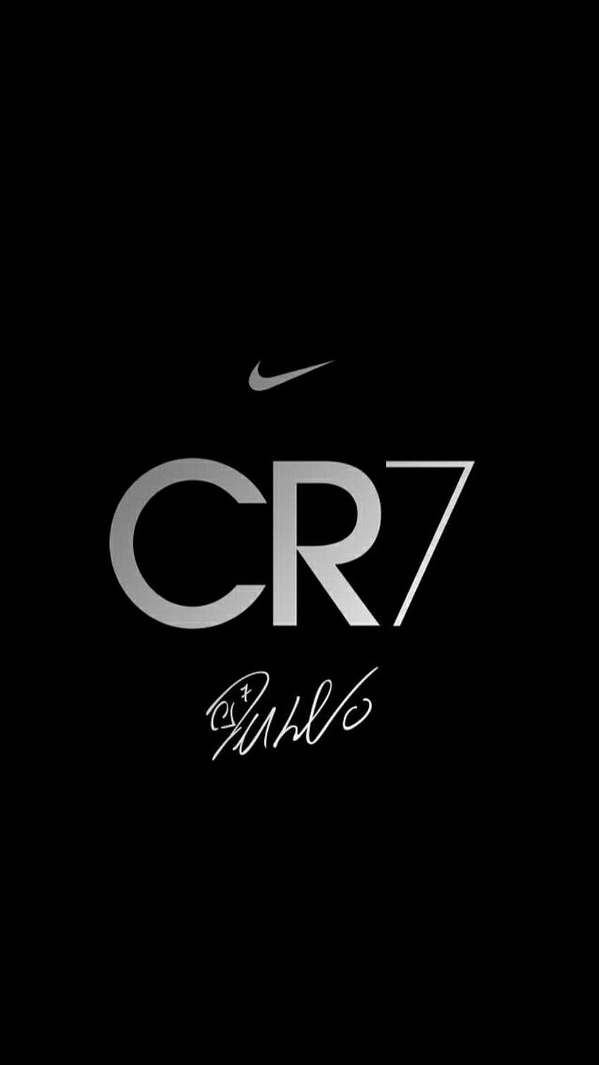 Nike CR7 Galaxy auf Hund, Ronaldo schwarz und weiß HD-Handy-Hintergrundbild