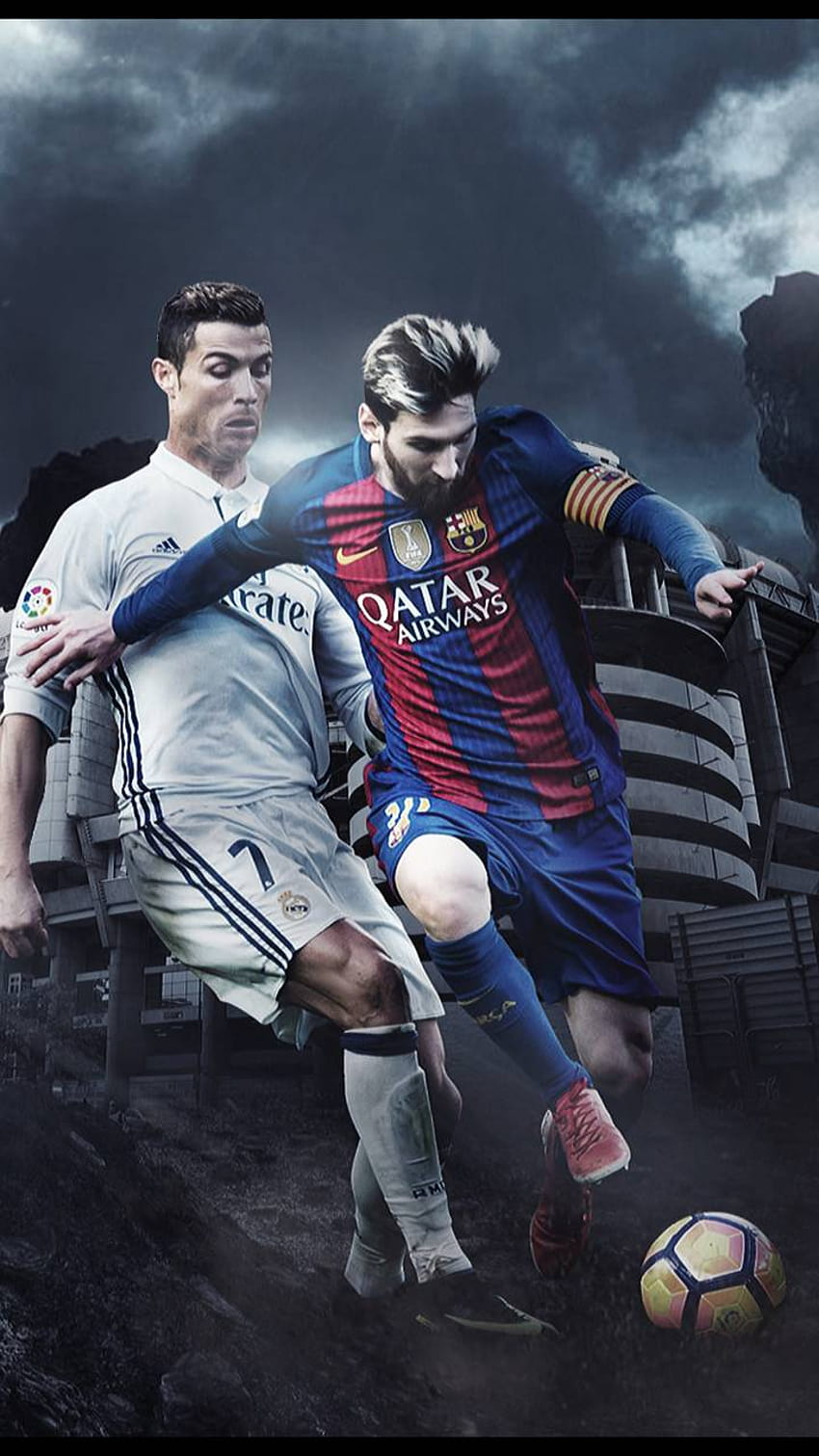 Messi ronaldo wallpaper by Aslam785 - Download on ZEDGE™