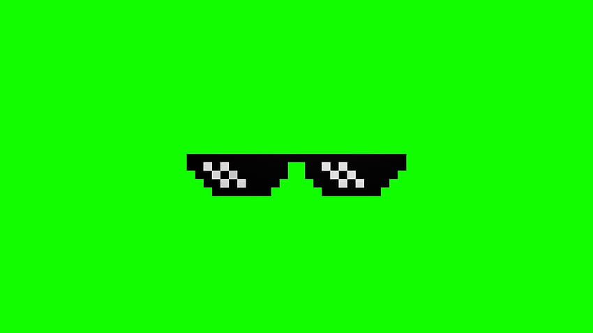 Kacamata Meme Green Screen, gelas mlg Wallpaper HD