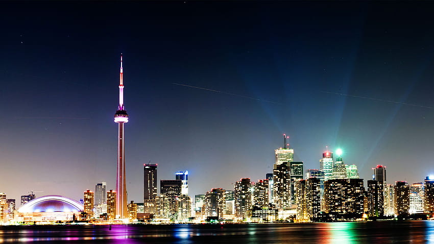 High Resolution Toronto Skyline Night ... tip, kuwait city HD wallpaper