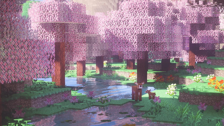 Minecraft rosa fondo de pantalla