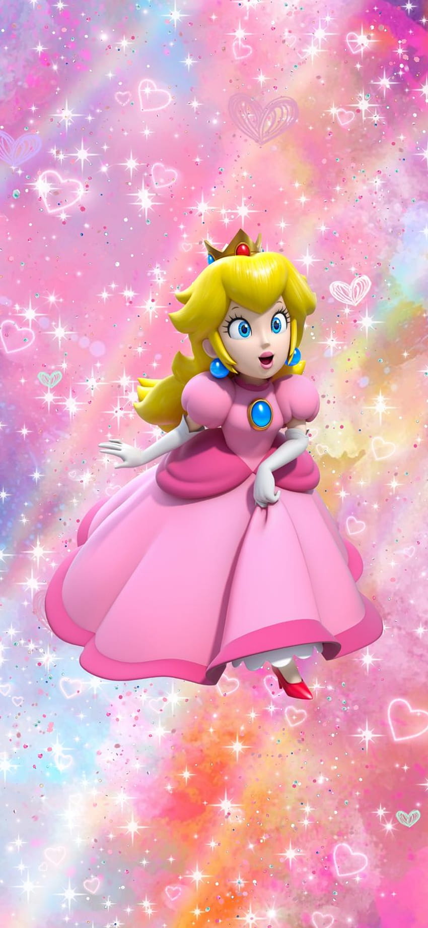 Nintendo Princess Peach estetik telefon arka planları, prenses şeftali telefon HD telefon duvar kağıdı