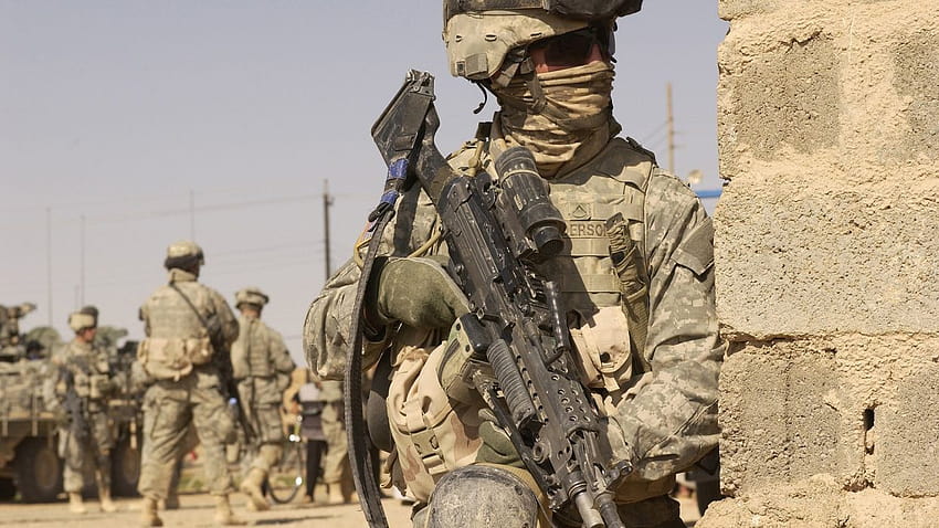 Soldati pistole guerre militari dell'esercito americano dell'Afghanistan, uniformi militari Sfondo HD