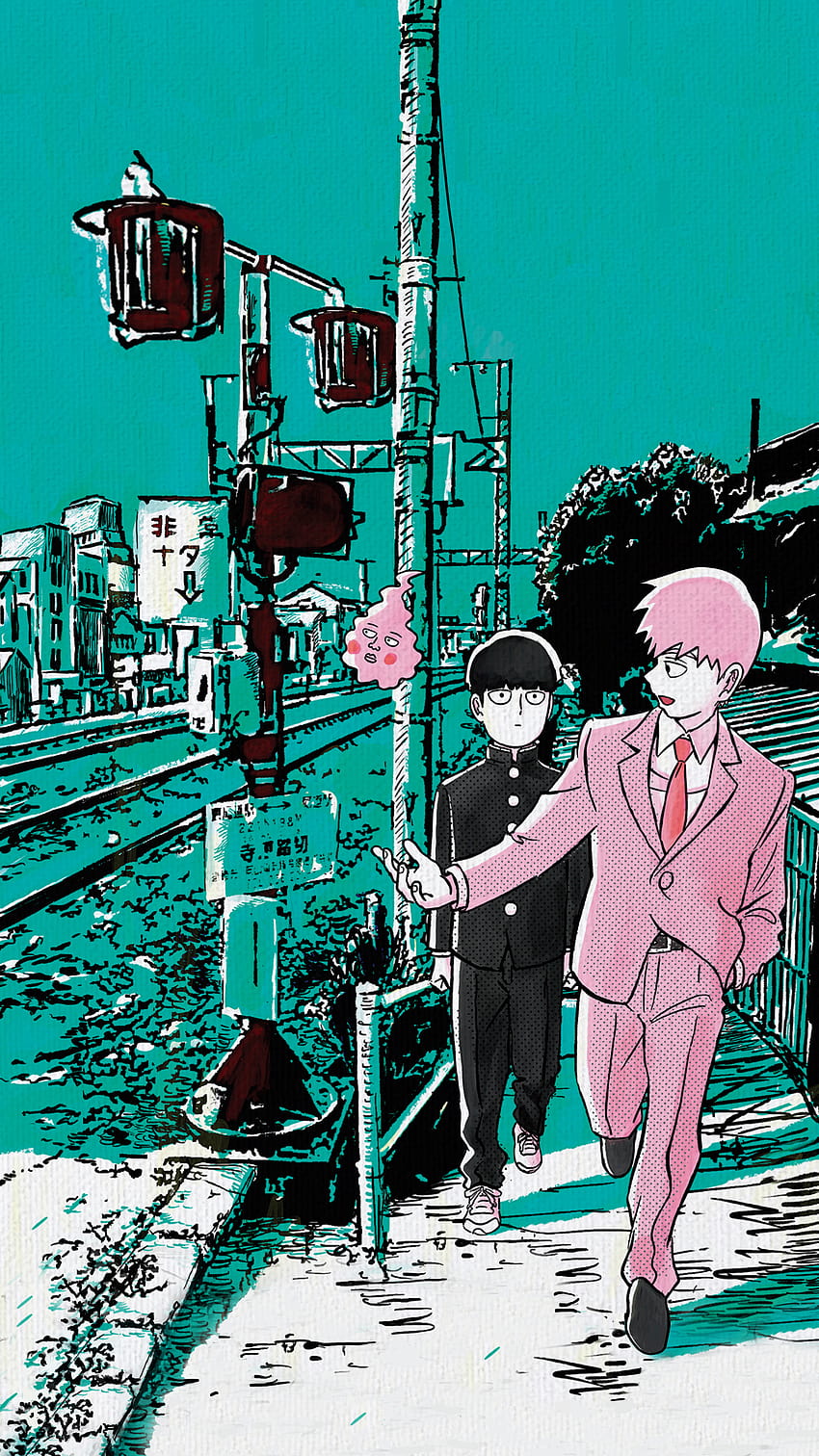 I made an iPhone from the MP100 II bluray art : r/Mobpsycho100, mob psycho phone HD phone wallpaper