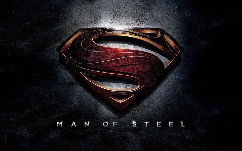 Superman Man of Steel Logo Ekskluzywny film o Supermanie Człowieku ze Stali Tapeta HD