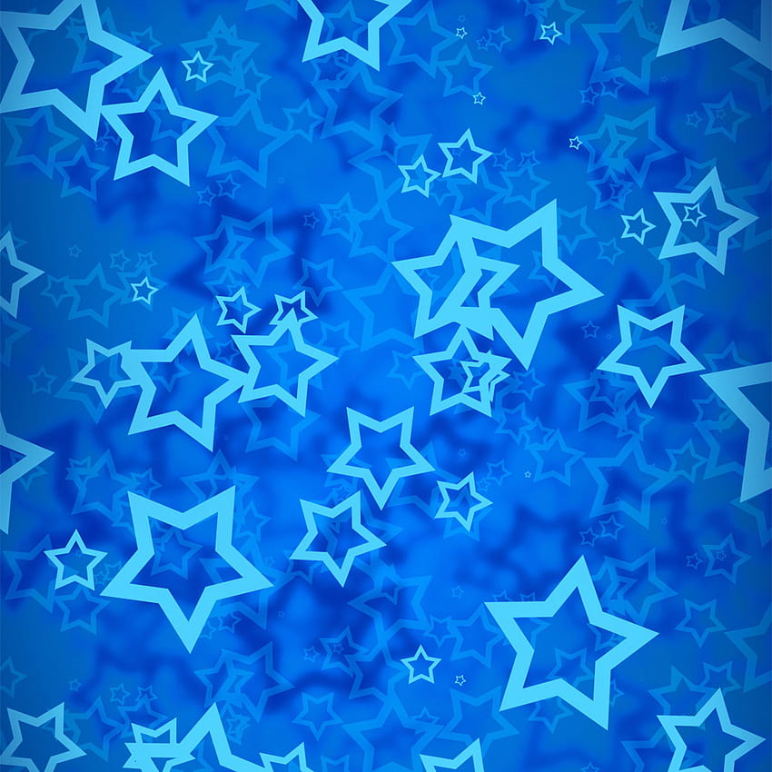 Bintang Biru, pola bintang berwarna-warni abstrak wallpaper ponsel HD