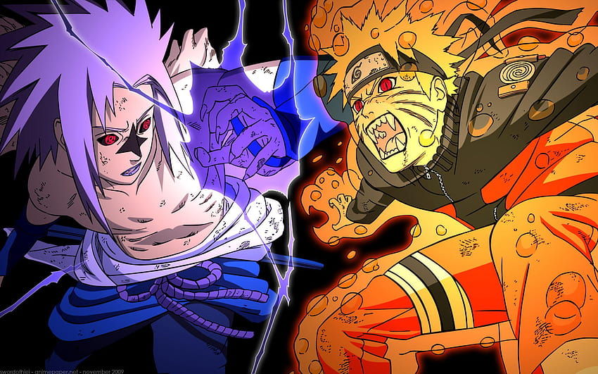 Jinchuuriki Naruto: Shippuden Sharingan Uchiha Sasuke Uzumaki Naruto, naruto dan sasuke HD wallpaper