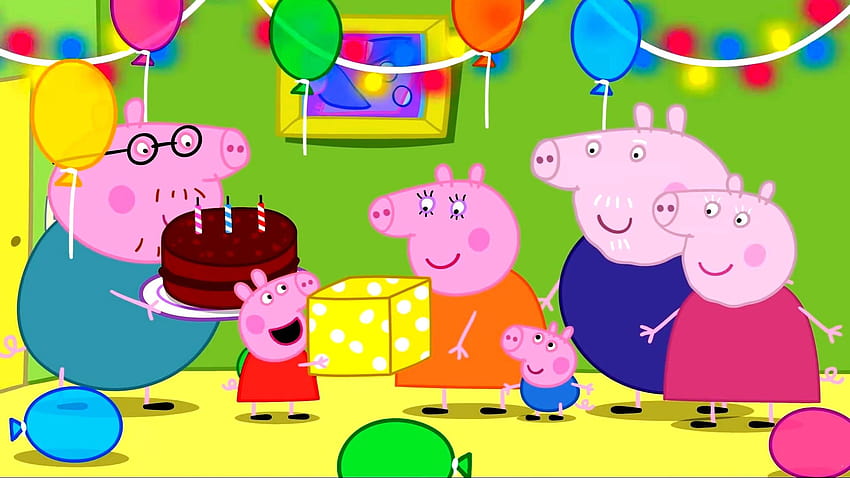 Peppa Pig, ästhetisches Birtay HD-Hintergrundbild