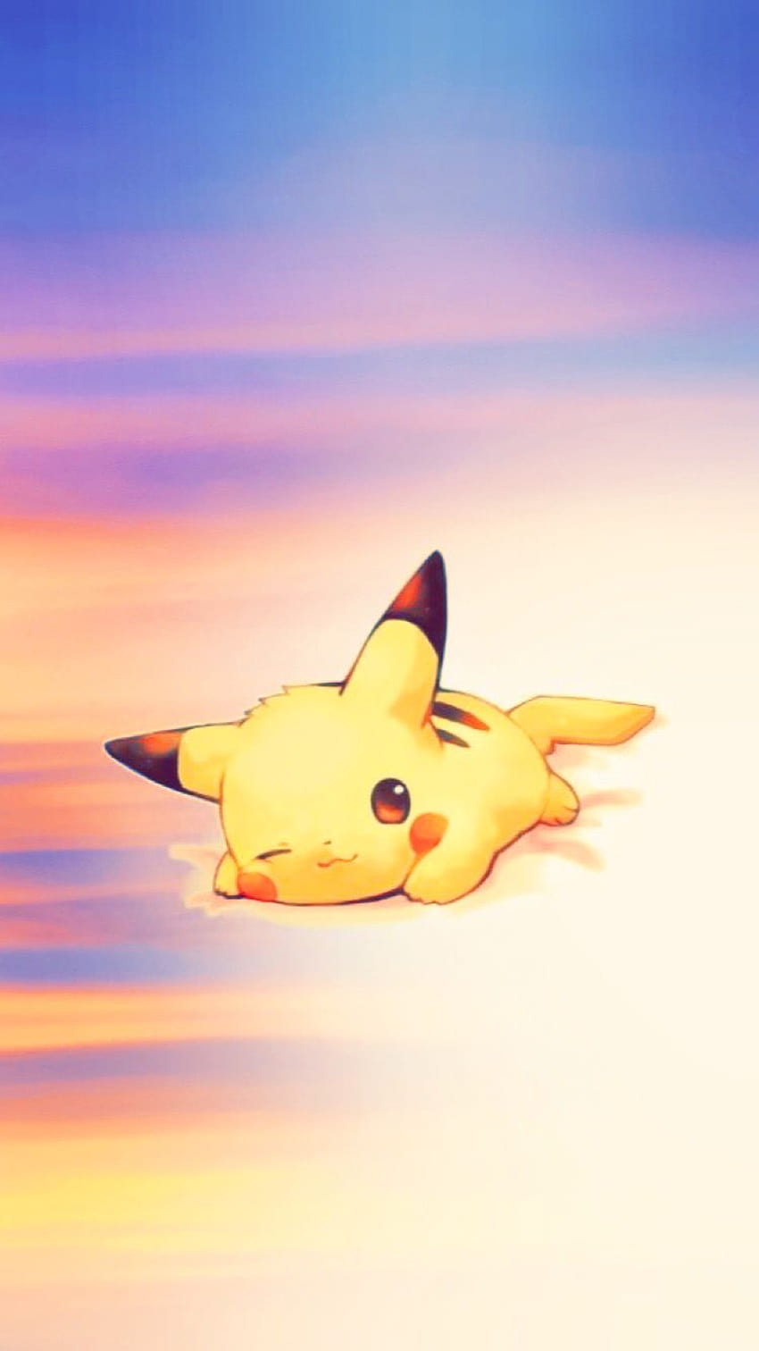 Tiernoo, lindo pikachu kawaii fondo de pantalla del teléfono