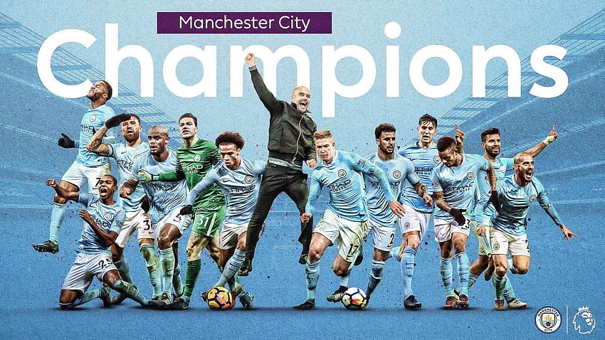 Man City Champions 2018 บน Dog, โลโก้ man City 2021 วอลล์เปเปอร์ HD