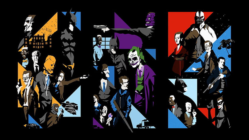 Batman Joker Strach na Wróble Dwie Twarze Bane Kobieta-Kot Komisarz Gordon, James Gordon Tapeta HD
