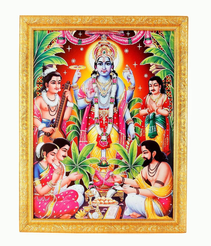 Bm Traders Silver Zari Work Of Bhagwan Vishnu In, vishnu bhagwan HD phone wallpaper