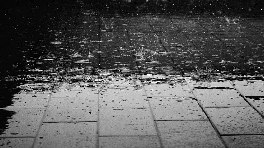 Ultra Black Rain, dark rain HD wallpaper