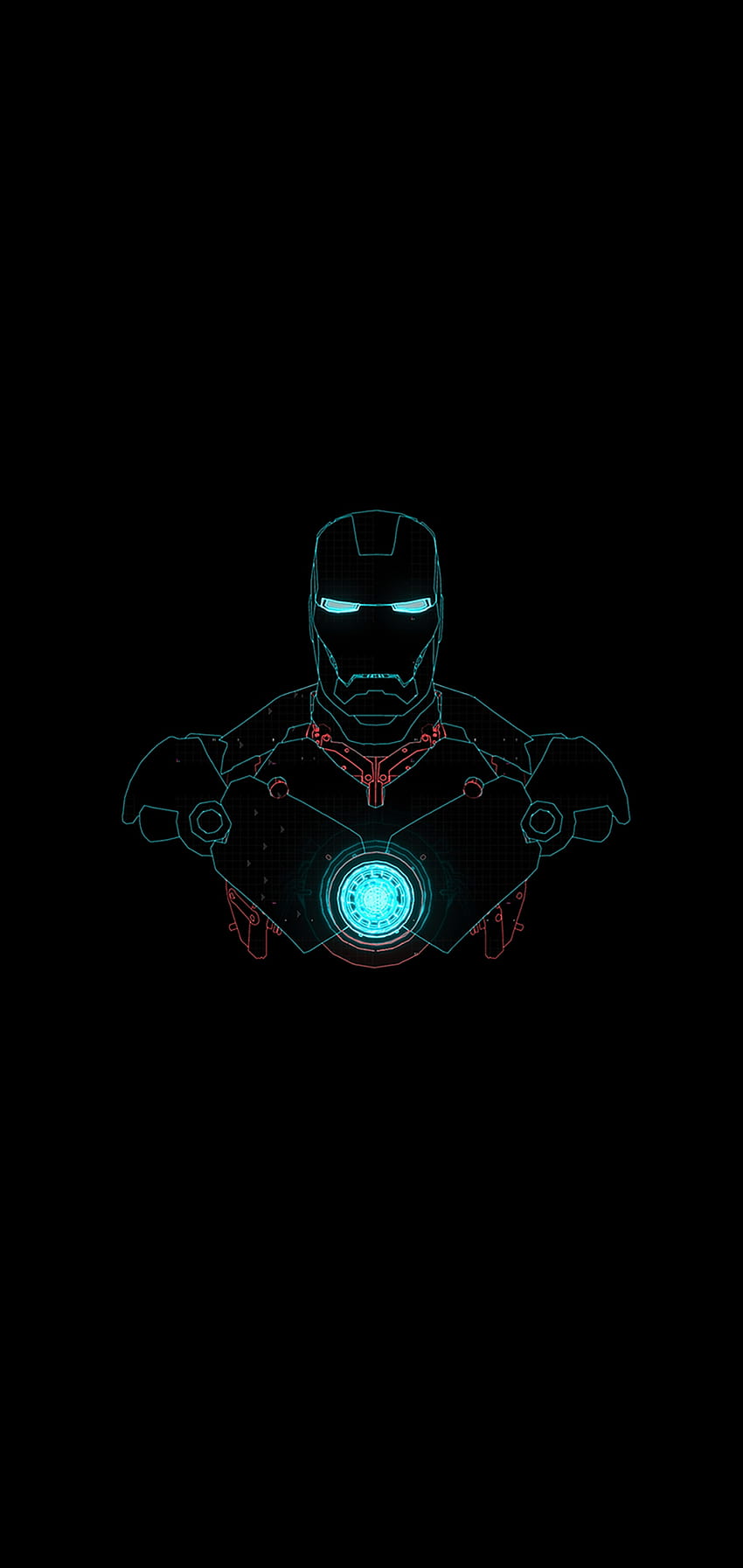 Iron Man Neon AMOLED, homem de ferro amoled telefone Papel de parede de celular HD