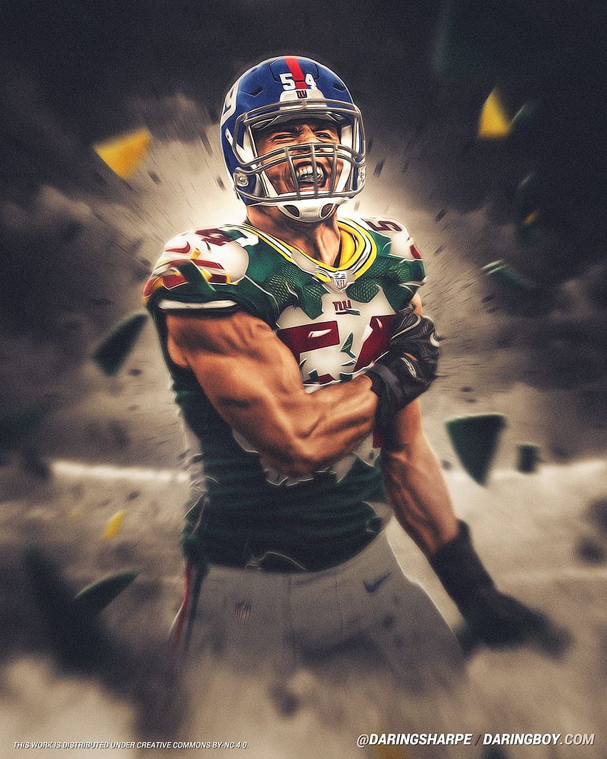 Blake Martinez, New York Giants, Green Bay Packers im Jahr 2020, New York Giants Retro HD-Handy-Hintergrundbild