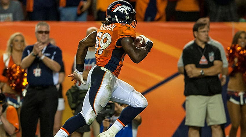 Denver Broncos, linebacker Danny Trevathan machuca o joelho papel de parede HD