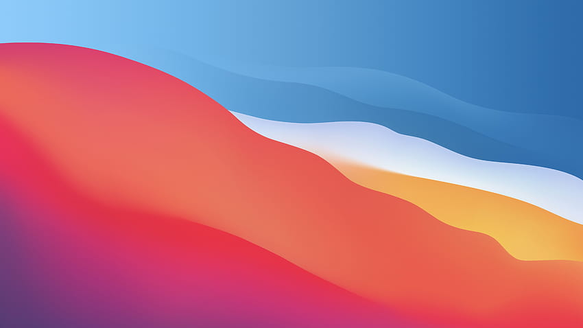 macOS Big Sur , Colorful, Waves, Smooth, Stock, Apple, Aesthetic, Gradients, mac os HD wallpaper