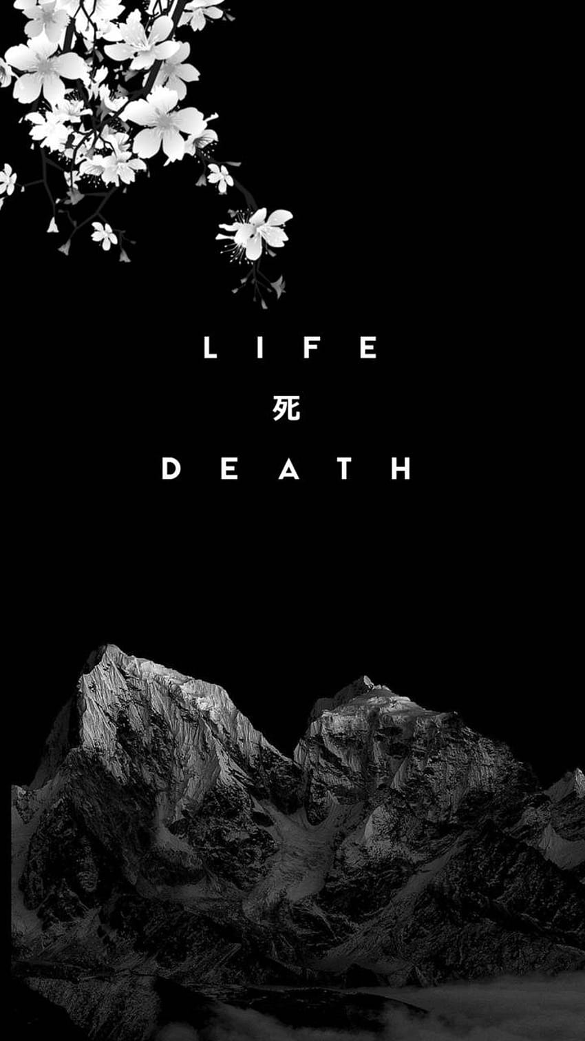 Life Kanji, японски символ на смъртта HD тапет за телефон