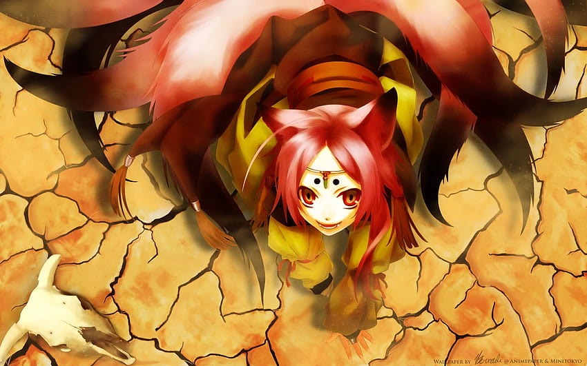 Personaje de anime femenino de cabello rojo, chica de anime de sangre suicida fondo de pantalla