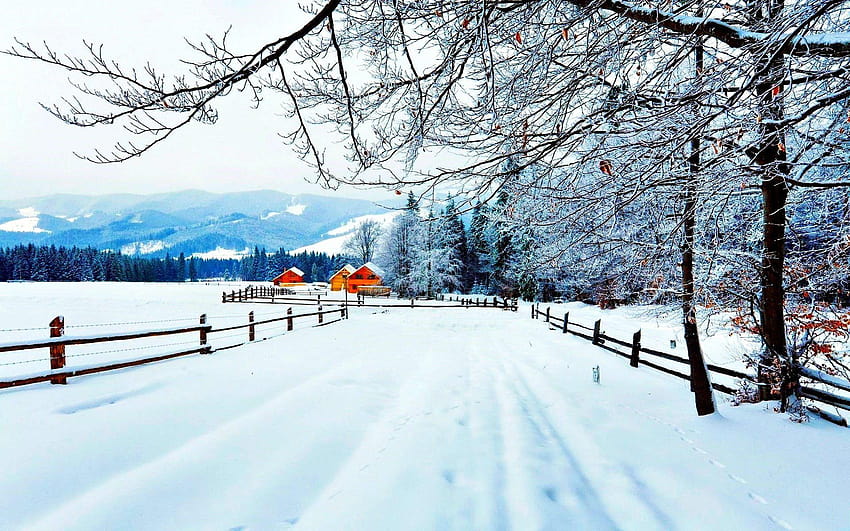 4 Rustic Winter, enchanted winter HD wallpaper