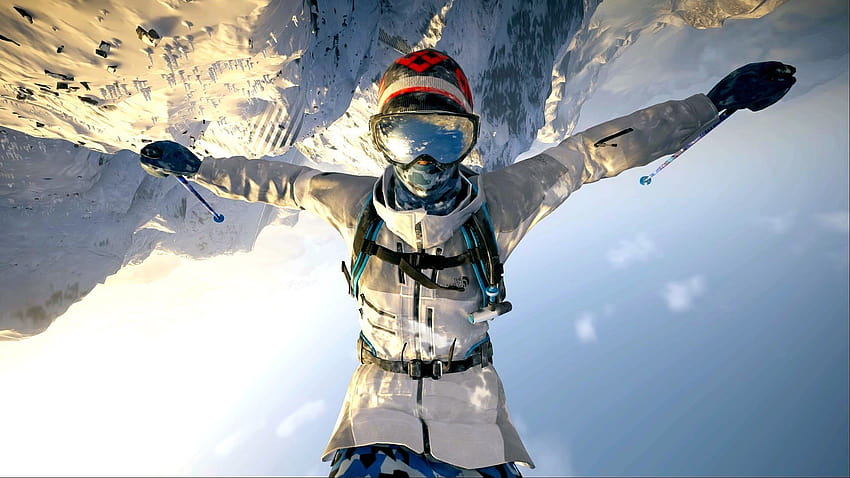 นักเล่นสกี สูงชัน PlayStation 4 ตีลังกากลับหลัง หิมะ คว่ำ Goggles วอลล์เปเปอร์ HD