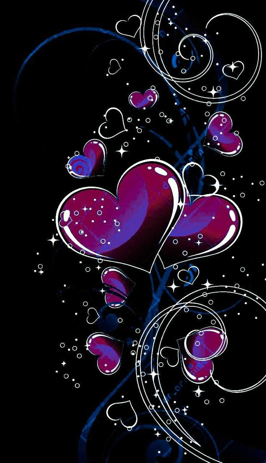 Aesthetic Heart iPhone, purple heart aesthetic HD phone wallpaper