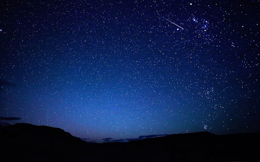 Sternschnuppe, Sterne des Nachthimmels HD-Hintergrundbild