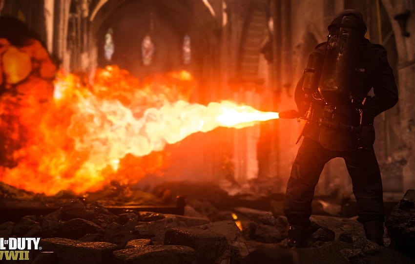 Call of Duty, Fire, Weapon, Flamethrower, Soldier HD wallpaper
