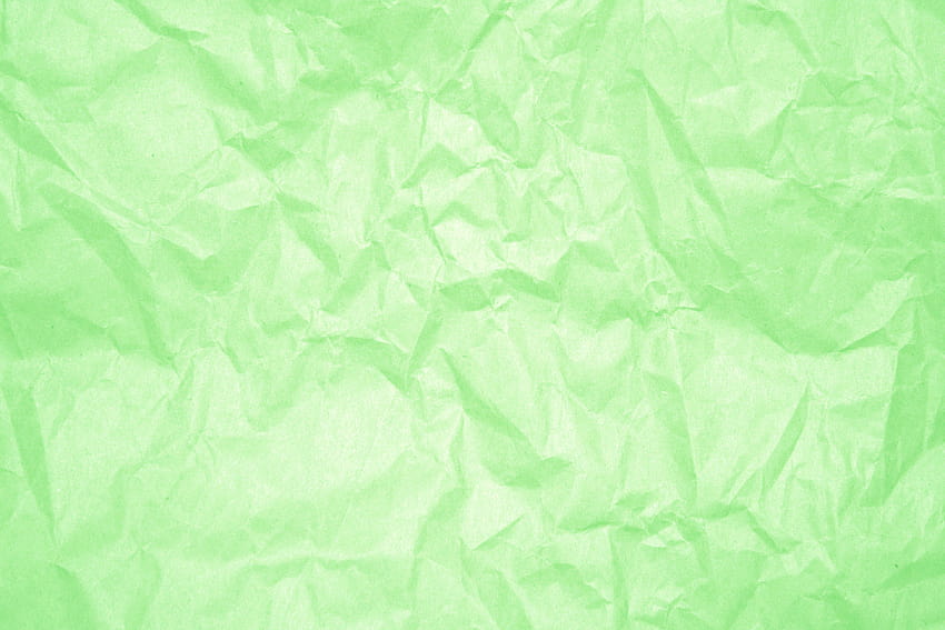 しわくちゃのライト グリーン ペーパー テクスチャ、 高画質の壁紙