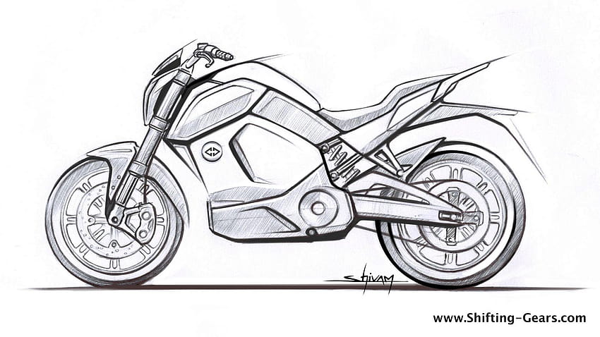 Revolt Intellicorp reveals design sketch of electric smart, motorcycle sketches HD wallpaper
