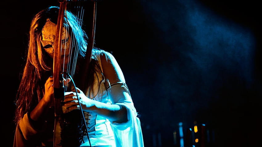 Concert harp harpist neofolk folk daemonia nymphe HD wallpaper | Pxfuel