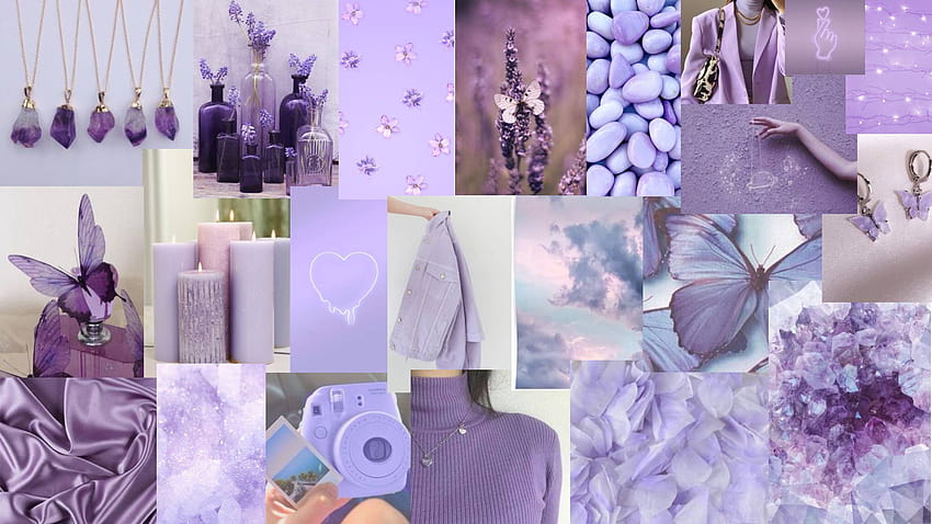 laptop lavender oleh @vmium7ed_k5mf48e73, kolase lavender Wallpaper HD