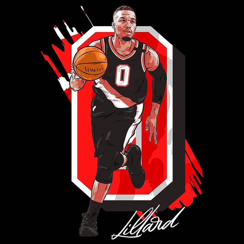 Damian Lillard Cartoon HD phone wallpaper | Pxfuel