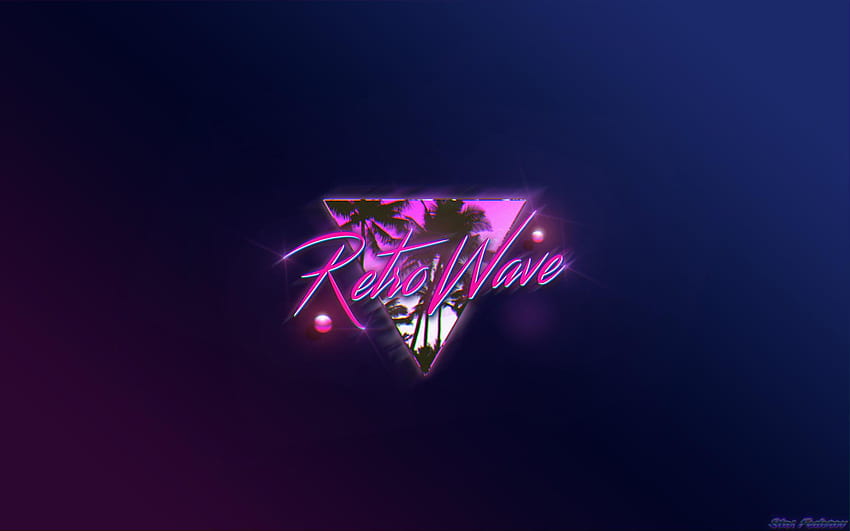 Pink and black Retro Wave logo, New Retro Wave, synthwave, logo retrowave HD wallpaper