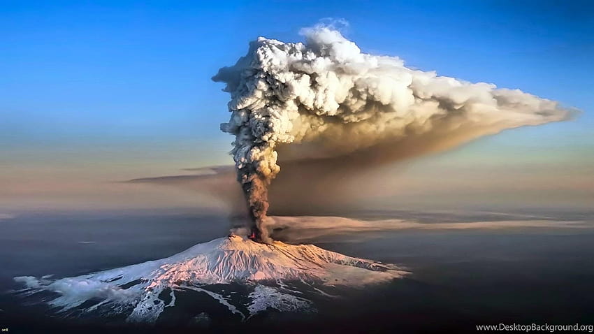 Природни бедствия, Изригване на вулкан, Етна. Интегрирането е страхотен фон HD тапет