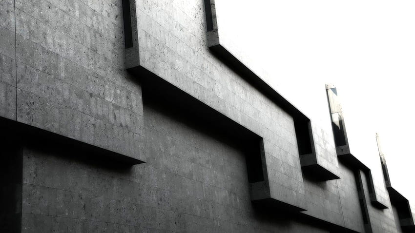 arquitetura minimalista moderna branca papel de parede HD