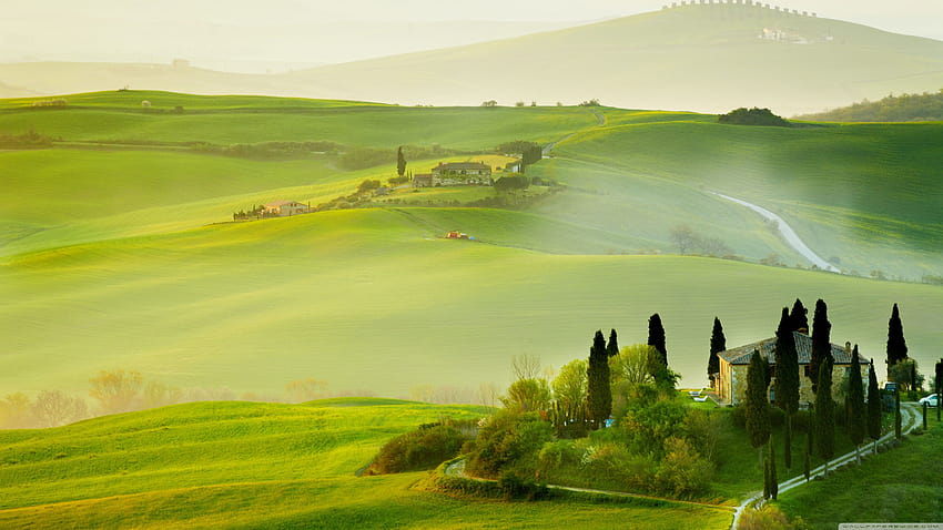 Tuscany Spring Landscape Ultra Backgrounds for, spring europe HD wallpaper