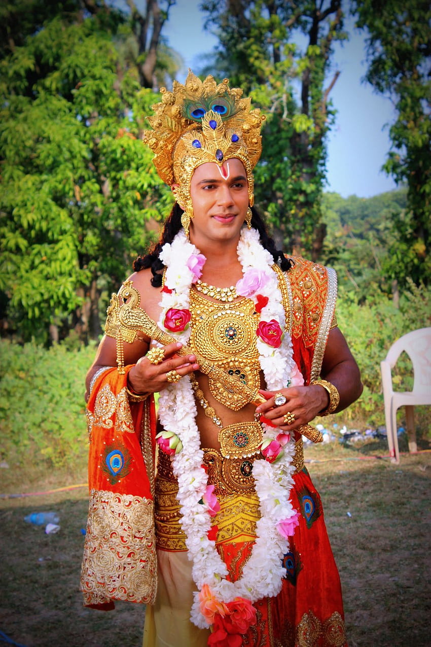 Saurabh Pandey като бог Кришна в Sony ...in.pinterest, suryaputra karn HD тапет за телефон