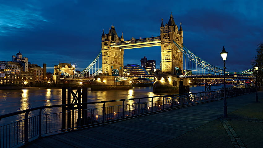 Londres, puente, Reino Unido, noche, río, viajes, turismo, Arquitectura, noche de Londres fondo de pantalla