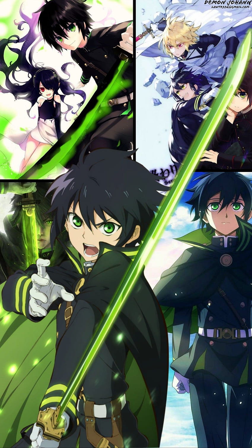 Wallpaper sword, guy, Owari no Seraph, the last Seraphim, Yuichiro Hakua,  Guren for mobile and desktop, section сёнэн, resolution 1920x1358 - download