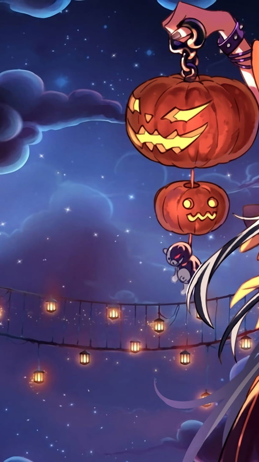 HD wallpaper: Halloween, anime, fan art, Jack O' Lantern, pumpkin, crow,  witch hat | Wallpaper Flare