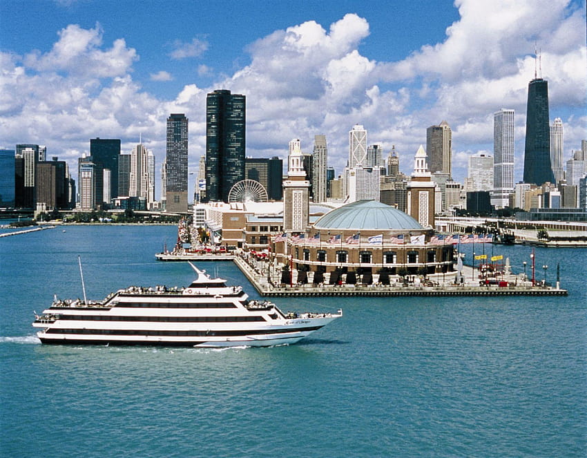 Sehenswürdigkeiten in Chicago, Navy Pier HD-Hintergrundbild