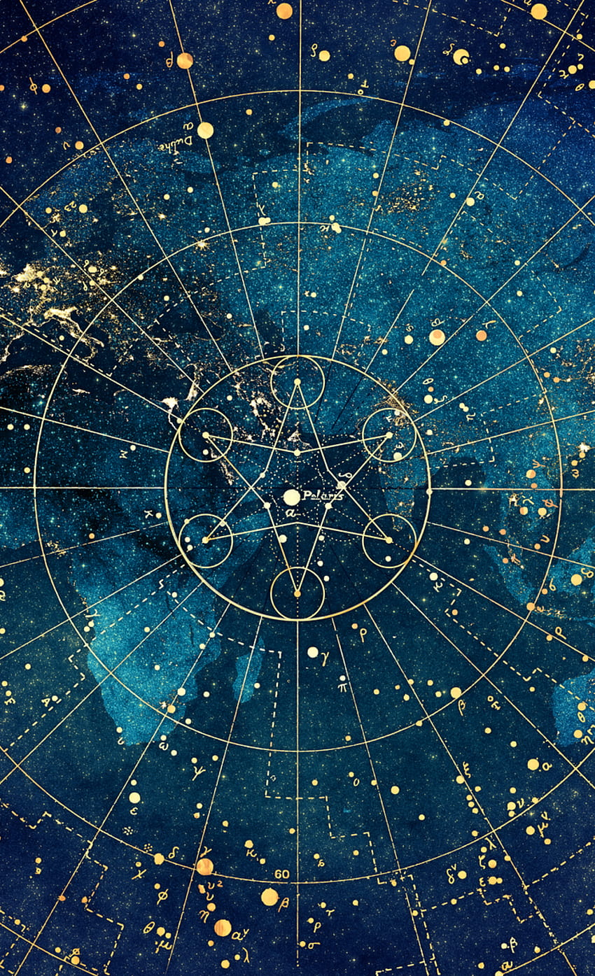 Carte des constellations, carte des étoiles Fond d'écran de téléphone HD