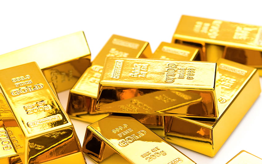 ทองคำแท่ง ทองคำแท่ง ทองคำ 999 แนวคิดทางการเงิน แนวคิดทองคำ แนวคิดเกี่ยวกับโลหะมีค่า ทองคำบนพื้นหลังสีขาวที่มีความละเอียด 3840x2400 บล็อกทองคำคุณสูง วอลล์เปเปอร์ HD