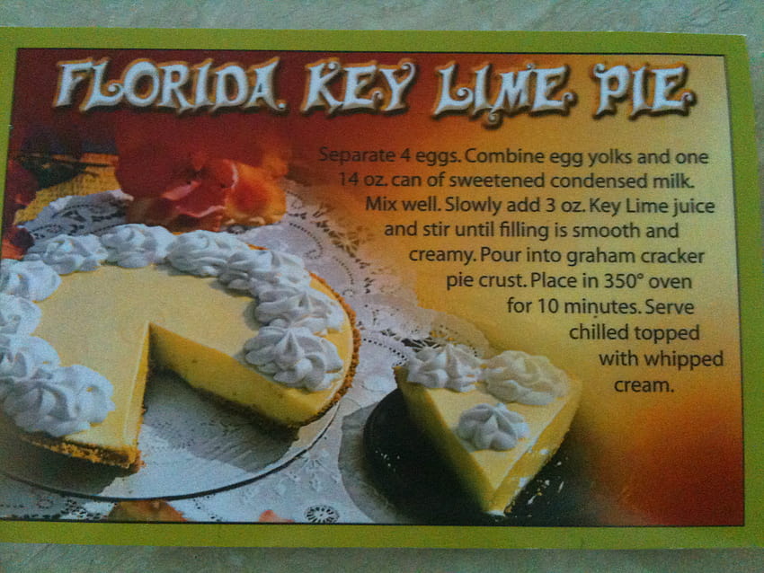 Key Lime pie, Key lime is the key! Postcard from Key West HD wallpaper